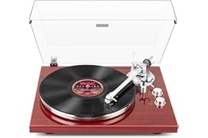 1BYONE 1 by ONE Belt Drive Turntable with Bluetooth Connectivity, Built-in Phono Pre-amp, USB Digital Output Vinyl Stereo Record Player with Magnetic Cartridge, 33 or 45 RPM
