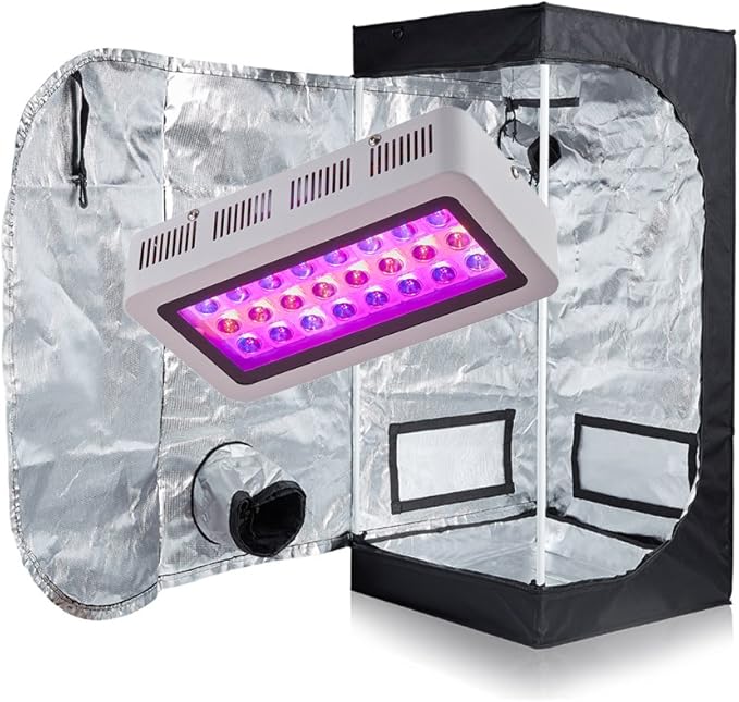 Amazon Com Topogrow Led 300w Grow Light Kit W 24 X24 X48 600d Grow Tent Combo Plant Germination Kits Indoor Hydroponics System Garden Outdoor