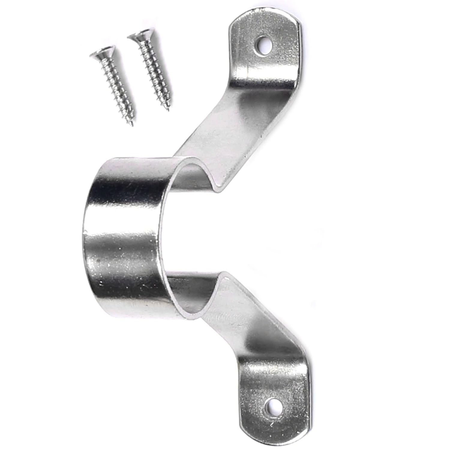 4x Wardrobe Rail Bracket Supports Large Chrome Hanging Rods