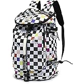 Kalesi Gym Duffle Bag Backpack 4-Way Waterproof with Shoes Compartment for travel Sport Hiking laptop (Checkerboard)