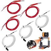 YIBEICO Heater Cartridge &amp; Thermistor Kit for Prusa i3 MK3/MK3S+ | 24V 40W Heating Tube Element + High Temp Sensor with Thermal Shield,3D Printer Hotend Parts Accessories (6pcs)