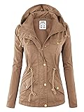 Lock and Love LL WJC643 Womens Pop of Color Parka