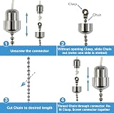 CubeTECH Bathroom Light Pull Cord and Fitting Kit Chrome Round Switch view 3