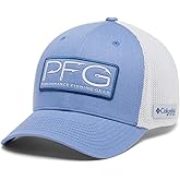 Columbia Unisex PFG Hooks Mesh Ball Cap, Bluebell/Cool Grey, Small/Medium