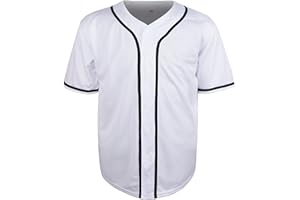 Phoneutrix Blank Plain Hip Hop Hipster Baseball Jersey Button Down Shirts Sports Uniforms Men Women Jersey