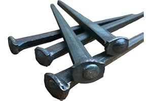 OLD NAIL SOURCE 6"- Steel Square Common Rose Head STANDARD-60d - Large Spike Nails (5 Nails)