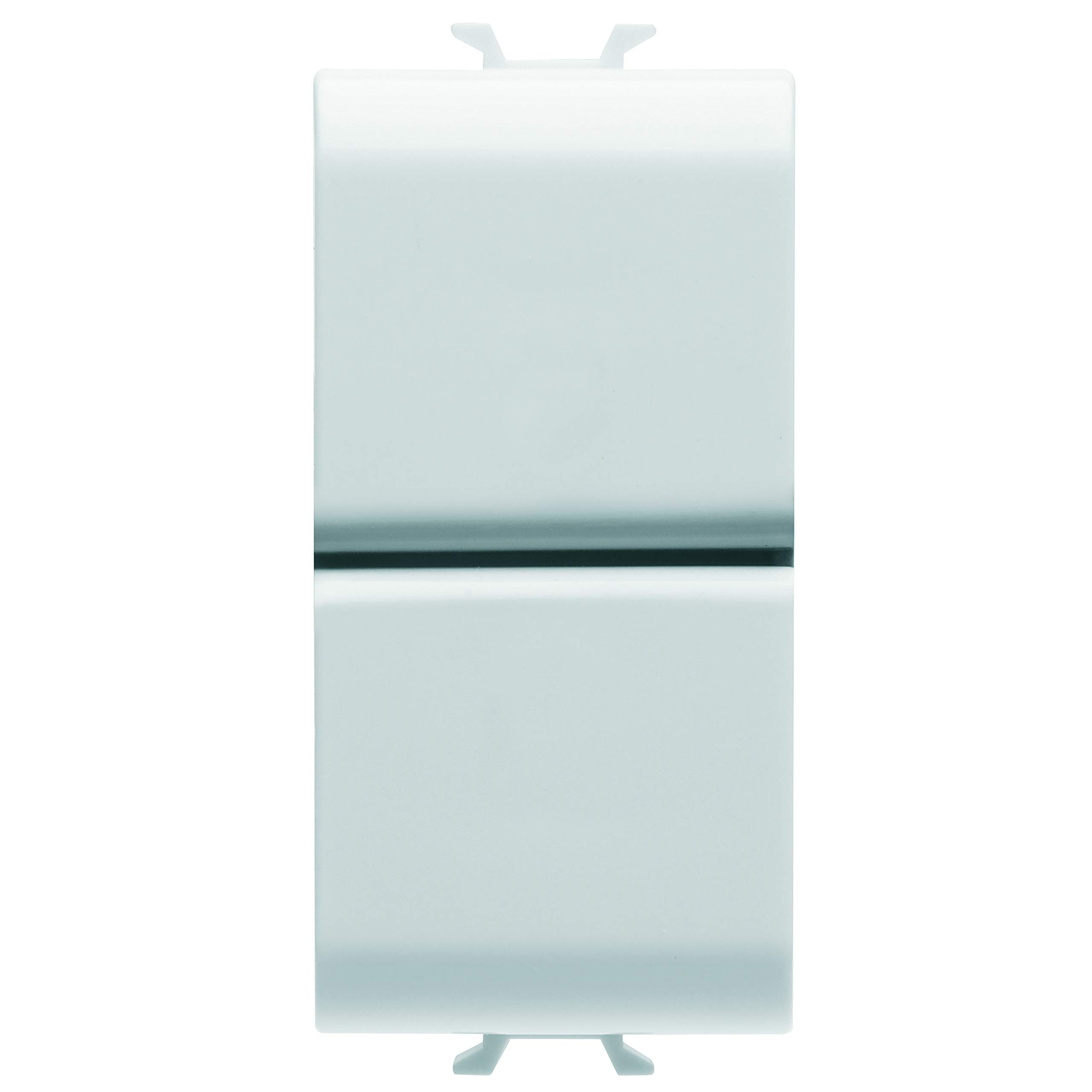 Gewiss GW10141DY Single-Pole Push Button 250V AC, Na+1P Na 16A, Double, 1 Module, White, Chorus Series