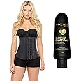 Ann Chery 2021 Corset Waist Trainer + Guarana Slimming Gel | Colombian Waist Cincher | 3 Hook Latex Body Shaper