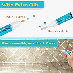 NADAMOO Grout Renew Pen White, 2 Large Size 20ml
