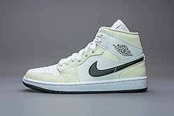 Nike Women's WMNS Air Jordan 1 Mid Trainers, Beige, 6