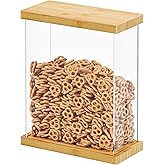 SpaceAid Bamboo Food Storage Container - Airtight Cereal Containers with Lids, Kitchen Cereal Canisters Pantry Organizers and Storage for Rice, Flour, Coffee, Snack, Small 1 Pack