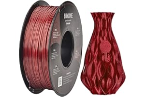 ERYONE Sparkly Glitter Shining PLA Filament for 3D Printer, 1.75mm +/-0.03mm, 1kg(2.2LBS)/Spool, Red