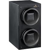 MOZSLY Double Watch Winder for Automatic Watches with Quiet Motor 12 Rotation Mode Setting AC Adapter or Battery Powered Piano Painting