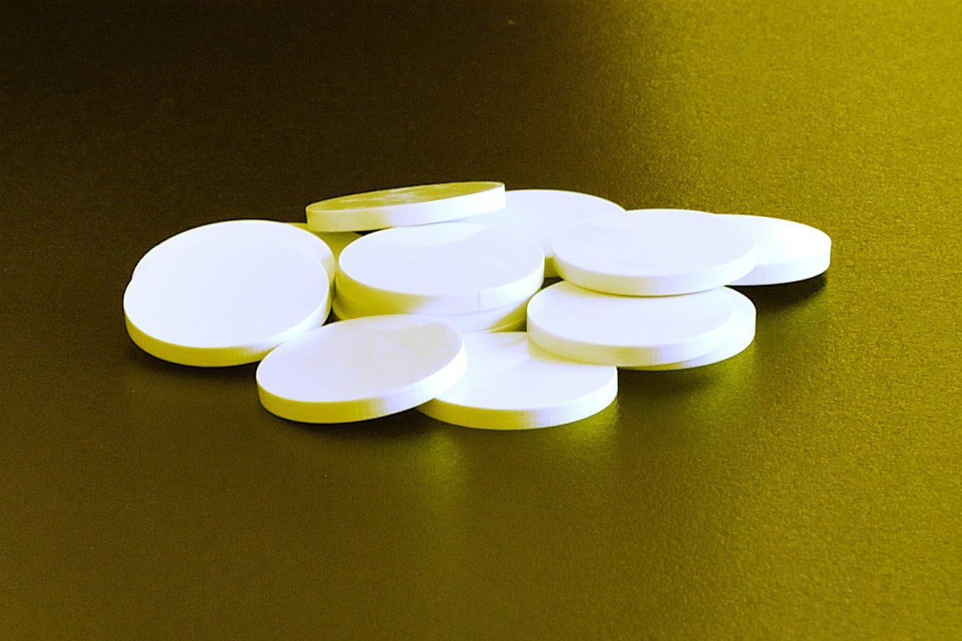 [] [3X] 100mmx3mm Gloss White Plastic Circles Acrylic Round Discs Circular Spheres Perspex.