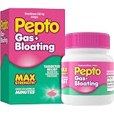 Pepto Gas + Bloating, Simethicone 250 mg Softgels, 50 Count, Gas Relief for Adults, Anti Gas and Bloating, Gas Relief Maximum Strength