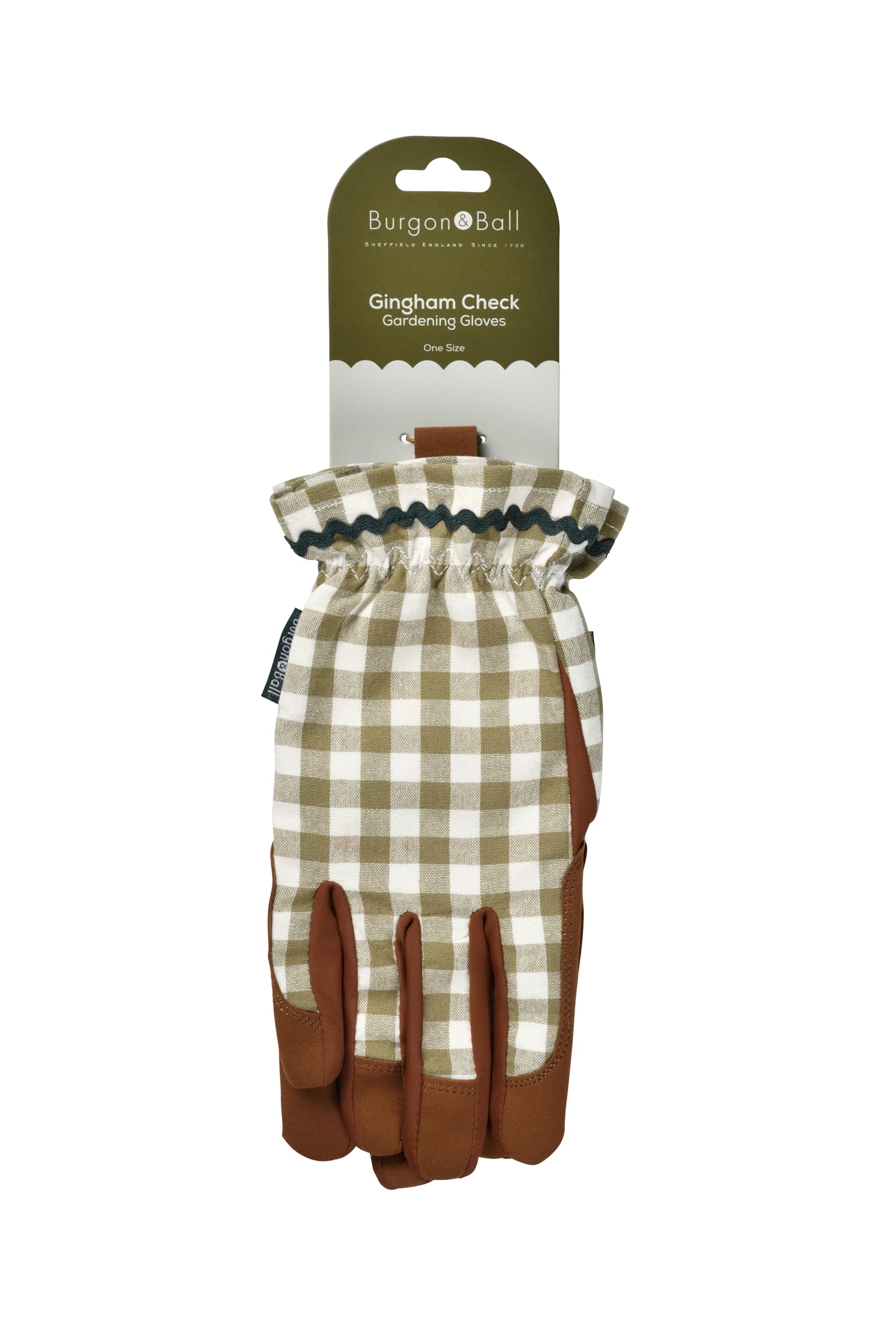 Burgon & Ball Colour Collection Gloves - Olive Check