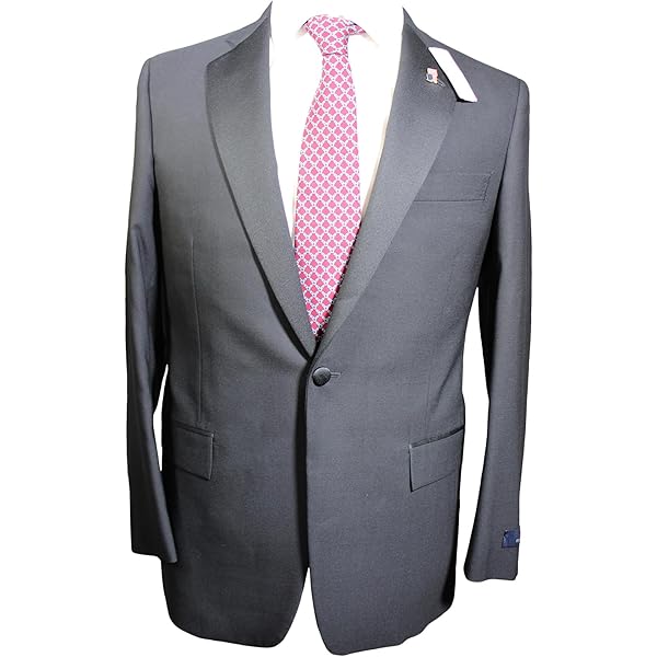 Brooks Brothers Fitzgerald One Button Black Tuxedo Suit Size