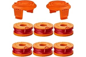 LUCKY SEVEN Worx Replacement Trimmer Line - 0.065 Edger Spool for Electric String Trimmers, Weed Eater String, 6Pcs