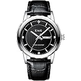 CIVO Montre Homme Acier Inoxydable: Analogique Montre Bracelet Noir Cadran Quartz - Montre Classique Etanche Date