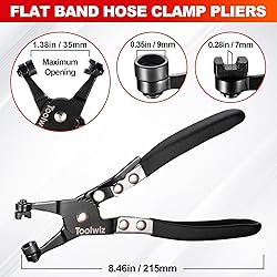 Toolwiz 4 Pcs Hose Clamp Pliers, Spring Coolant