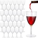ABuff 32 Pack Plastic Wine Glasses Champagne Flutes Disposable 8 Oz Clear Hard Plastic Disposable champagne glasses for Parties, Wedding Party Toasting Cocktail Cups