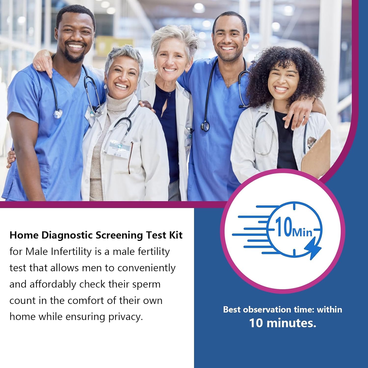 Fertility Home Test Kit for Men-Trak Plus Male Fertility Testing System- Shows Normal or Low Sperm Count- Easy to Read Results-Convenient, Accurate, Private