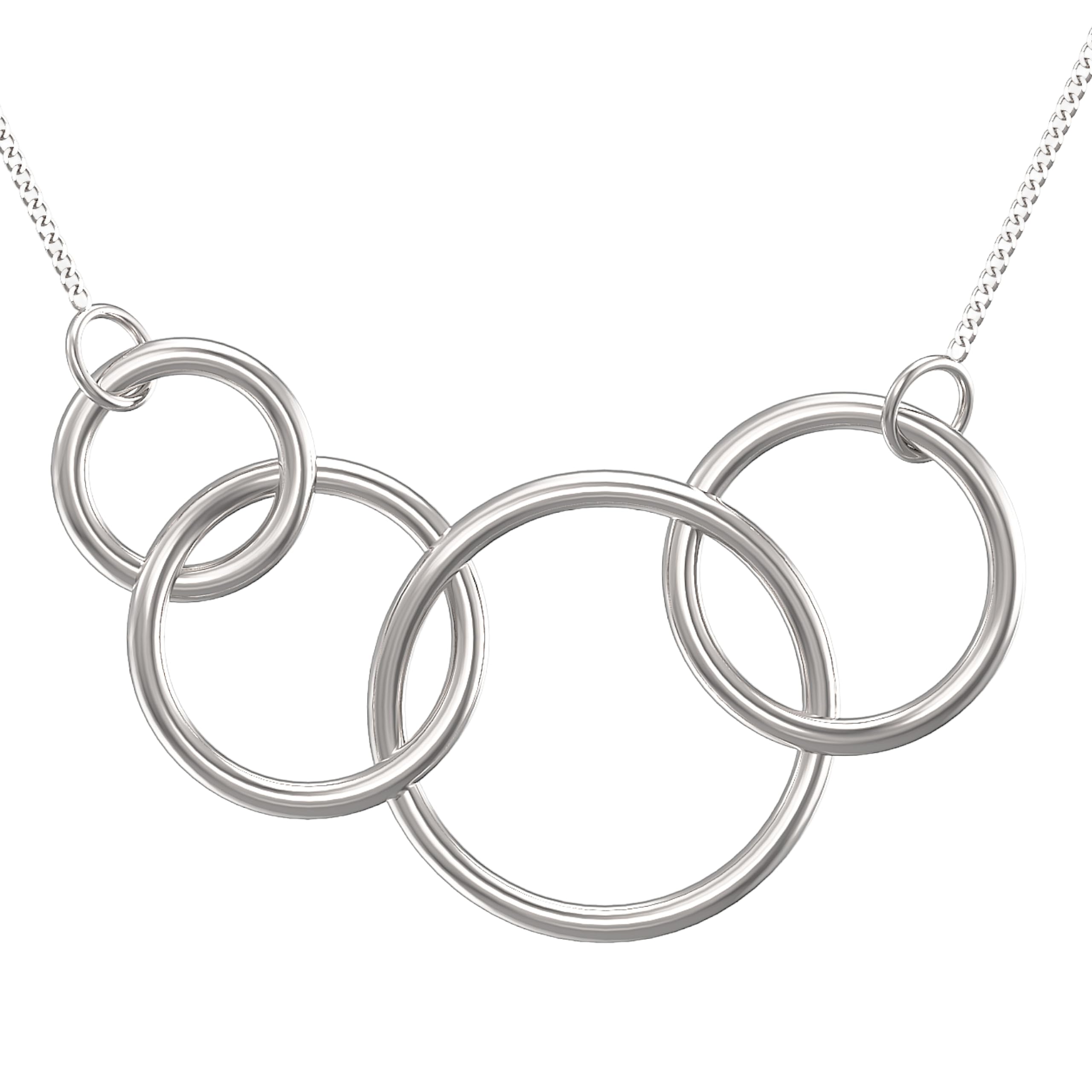 Aeon 40th Birthday Necklace - 925 Sterling Silver | Adjustable 16-18 Inch Silver Necklace | Polishing Cloth | Decade Infinity Ring