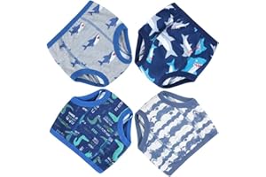 MooMoo Baby Training Underwear 4 Packs Absorbent Toddler Potty Training Pants for Boys and Girls-Cotton Animal Print 2T-6T
