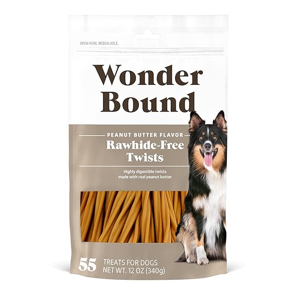 WONDER BOUND PEANUT BUTTER FLAVOR DOG TWIST STICKS...