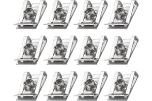 PATIKIL U-Style Clip-On Nut, 12 Pcs M6-1 0.94" Long Regular Extruded U-Nut U-Type Fasteners Hardware Nuts Stainless Steel for