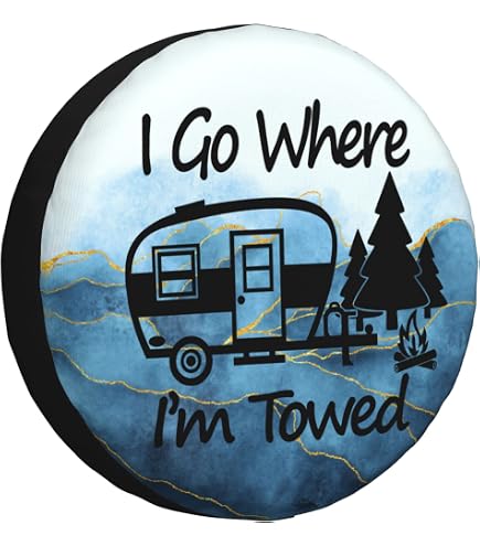 15-Inch Camper Spare Tire Cover - Horror Ghost 'No You Hang Up' Design, PVC Leather, Waterproof & Dustproof - View #2