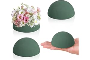 LOKIPA 4 Pack Small Floral Foam Half Ball, Floral Foam Round Half Ball Floral Foam for Artificial Plant Floral Arrangement Wedding Garden Decorations(3.54x1.77inch)