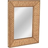 Creative Co-Op Handwoven Natural Rattan Rectangle Wall Mirror, Natural