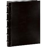 Pioneer Sewn Bonded Leather BookBound Bi-Directional Photo Album, Holds 300 4x6" Photos, 3 Per Page. Color: Black.