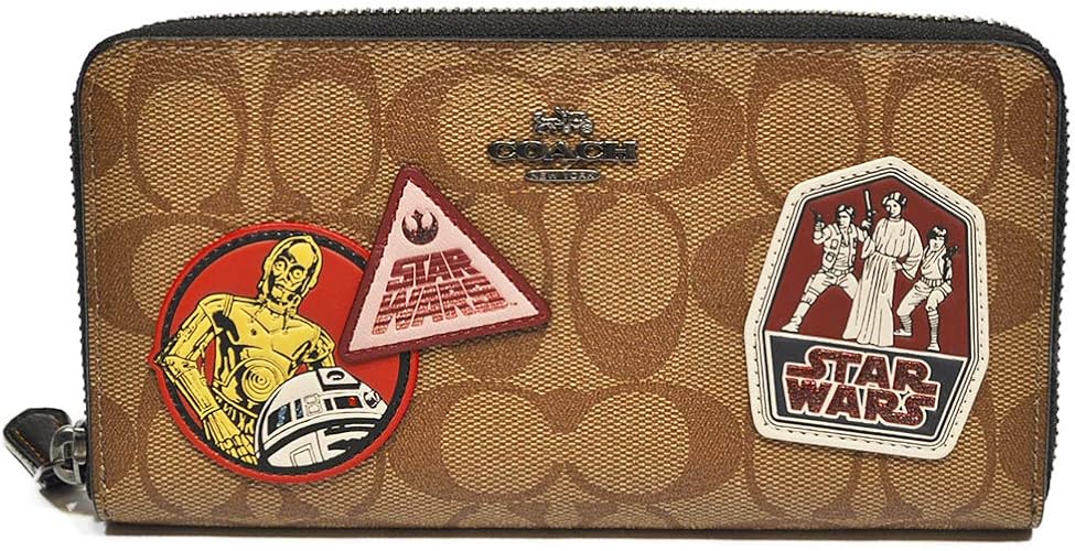 Amazon コーチ Coach 財布 長財布 メンズ F560 Qbe7v スターウォーズ コラボ Pvc シグネチャー パッチ アコーディオン ジップアラウンド カーキマルチカラー 並行輸入品 Coach コーチ シューズ バッグ