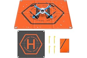 CPSYUB Drone Landing Pad, 20'' Double-Side PU Waterproof Fast-Foldable Helipad Weighted for DJI Mini 4 pro/Mini 3 Pro/Mini 2 SE/Air 2S/FPV Drone/Mavic 2 Pro/Zoom/Mavic Pro/Mavic Air/Spark,All Ruko Drones