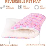 MORA PETS Dog Bed Mat 106x71cm 42 inch Crate Mattress Pink Reversible view 3