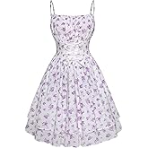 Scarlet Darkness Women Corset Floral Dress Spaghetti Strap Mini Sundress for Teens