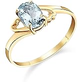 Galaxy Gold GG 14k Yellow Gold Natural Aquamarine Ring