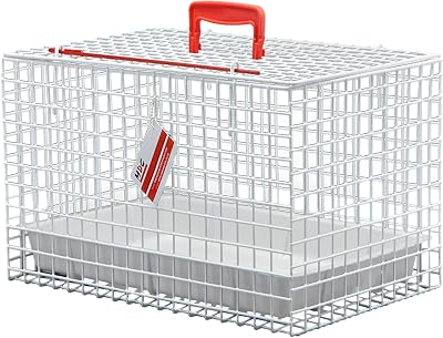 MDC Cat Carrier with Top Opening Lightweight Mesh Travel Crate White
