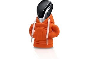 Lohca Car Gear Shift Knob Cover Hoodie, Gear Stick Knobs Cover, Car Shifter Cover, Cute Car Interior and Automotive Accessories, Orange