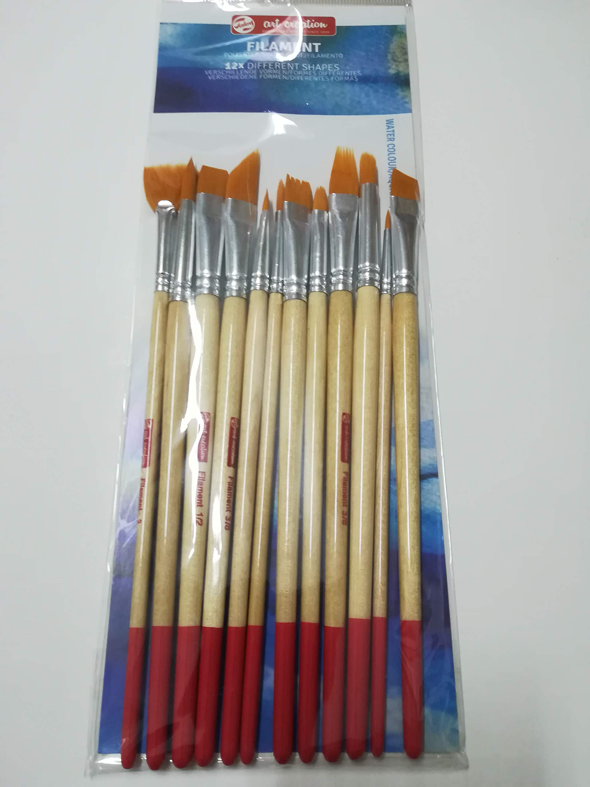 12 Assorted Synthetic Brushes