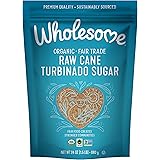 Wholesome Organic Raw Cane Turbinado Sugar, Fair Trade, Non GMO & Gluten Free, 1.5 Pound (Pack of 12)