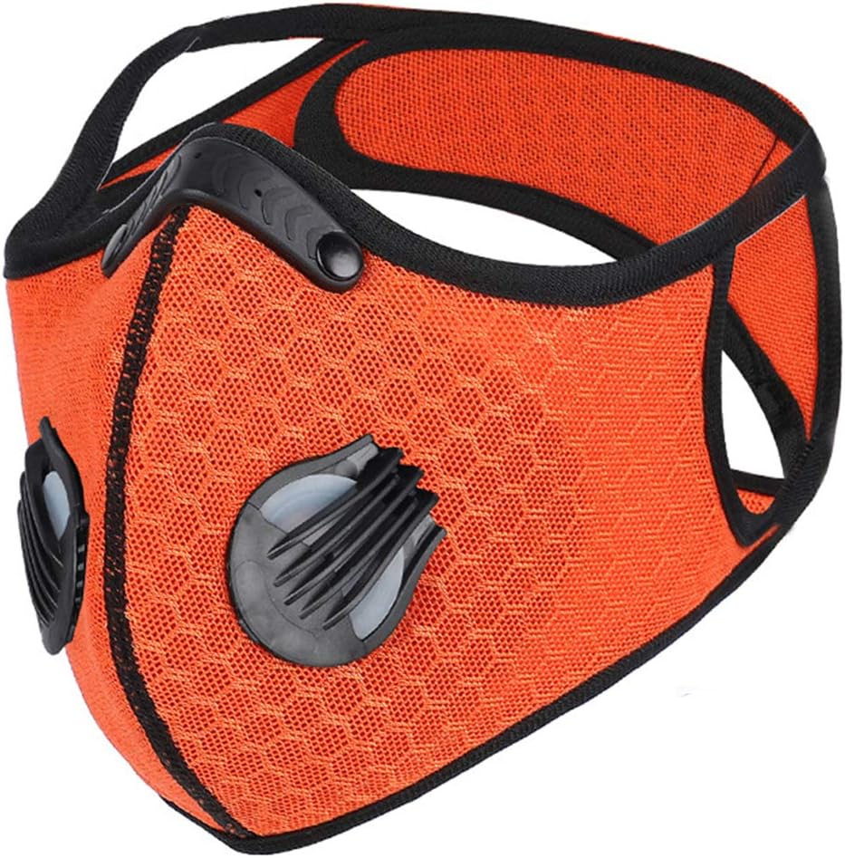 Irisvito Dustproof Mask Activated Carbon, Filtration Exhaust Gas Anti Pollen Allergy, PM2.5 for Workout, Running, Motorcycle Cycling Mask