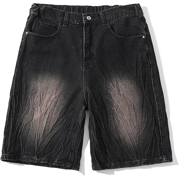 QJK Baggy Shorts Jeans Shorts Baggy Jean Shorts Wide Leg