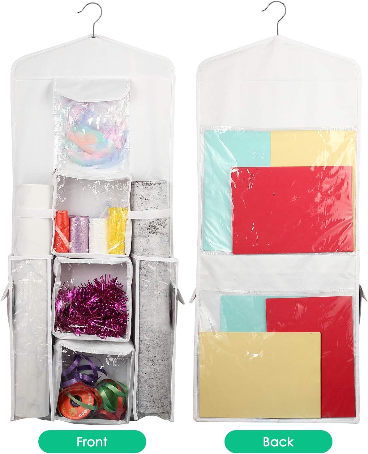 Widousy DoubleSided Hanging Gift Wrap Organizer Storage