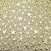 David accessories Gold Foil Glitter Star Pattern Printed Faux Leather Sheets Felt Back 8 Pcs 7.7