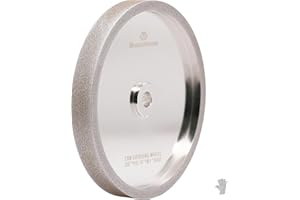 MORESUPERHARD CBN Grinding Wheel 8 inch 80 Grit,1" Wide,5/8" Arbor,Suitable for All Kinds of 8 inch Bench Grinders,for Sharpening High Speed Steel Tools Woodturning Tools(80 Grit)