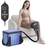 Ice Machine for Knee After Surgery, Portable Cold Therapy Machine w/Timer | Silent Pump, Pain Relief System, Comfort Pad for Knees Waist Elbows and Ankle, Dad Gifts &amp; Mom Gifts, Blue