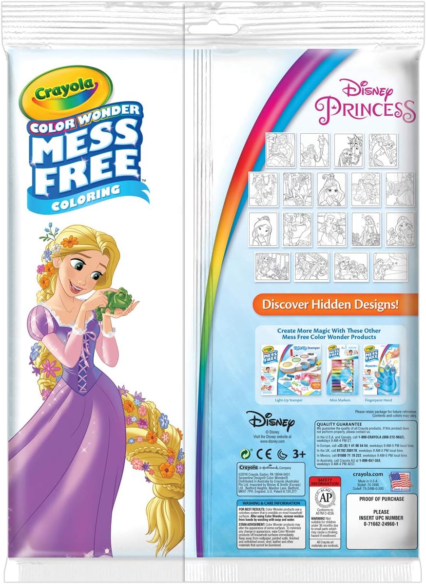 Crayola Color Wonder Mess Free Coloring 18 Coloring Pages And 5 Markers 75 2496 Disney Princess Coloring Pens Markers Toys Games Artduediligencegroup Com